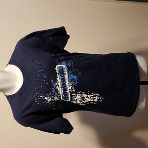 Provident bank money art blue L tshirt